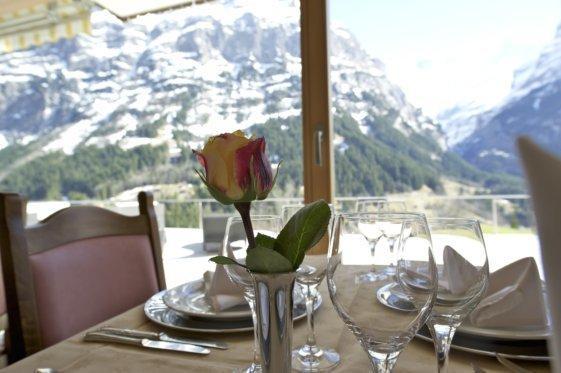 Hotel Gletschertal Grindelwald Restoran fotoğraf